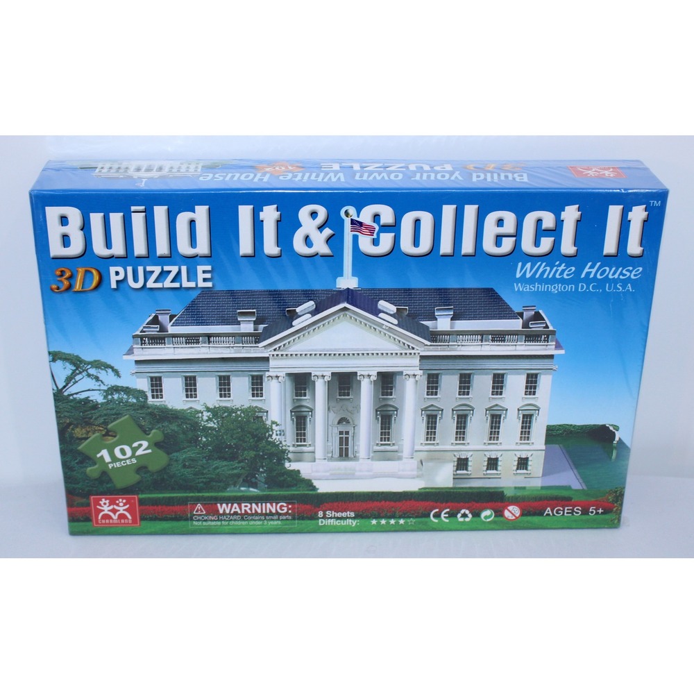 Build It & Collect It 3D White House Puzzle 102 Pieces 1130604 Harbor Freight